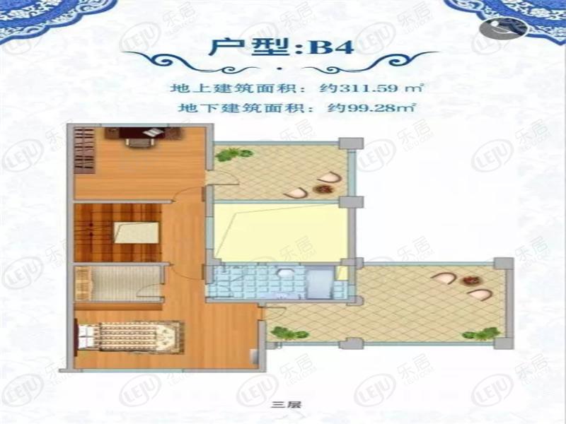 临港首府别墅b4户型户型图