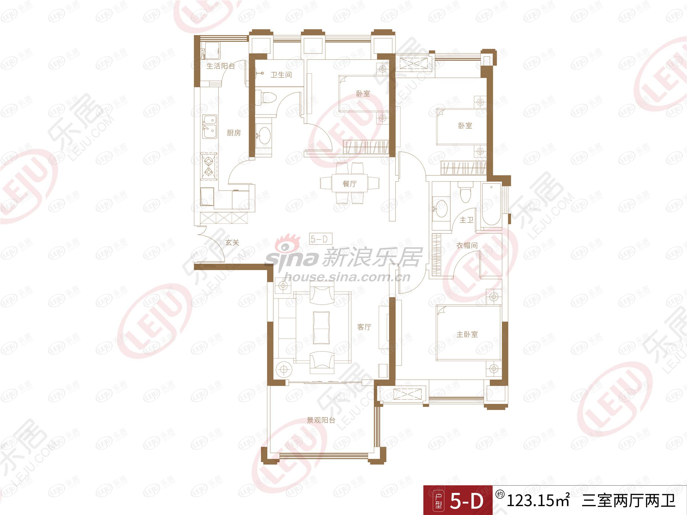 宜昌中心·天宸府5-d户型户型图