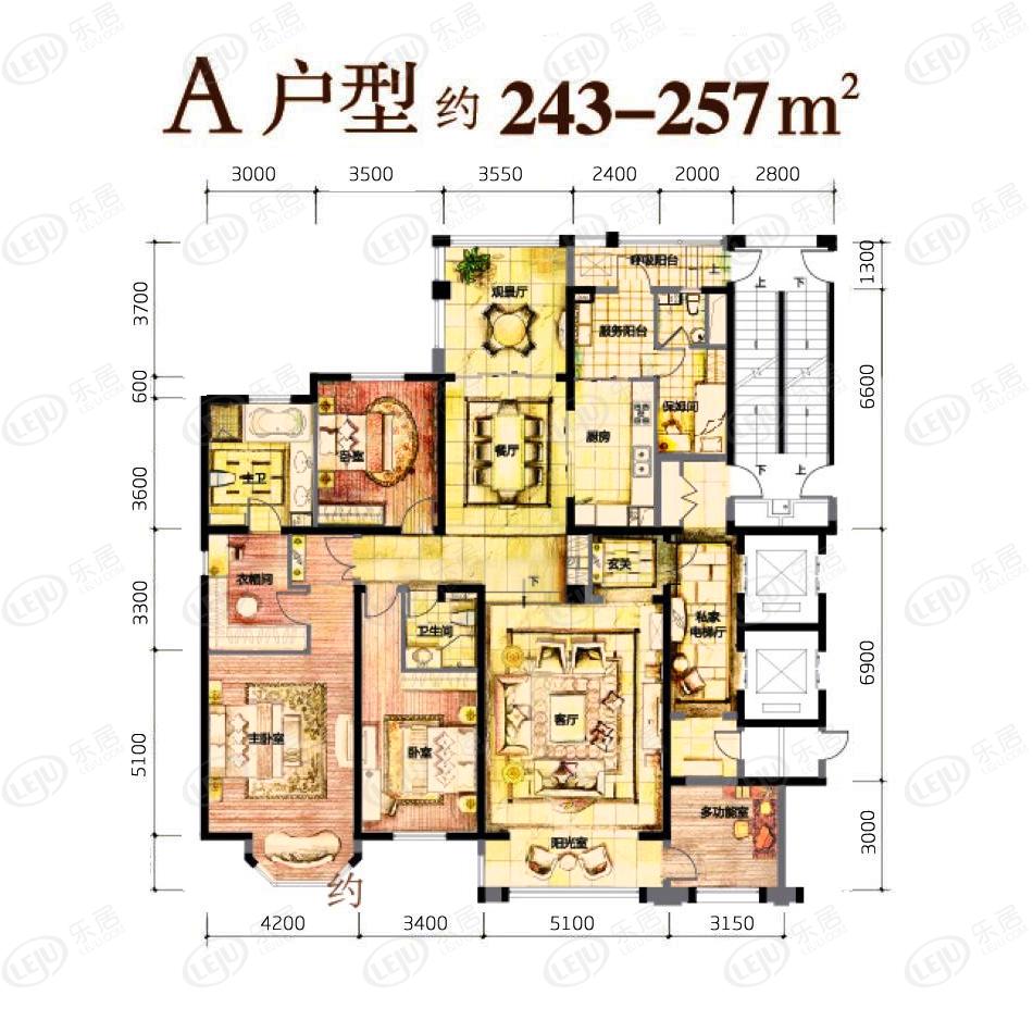 a四室两厅两卫户型