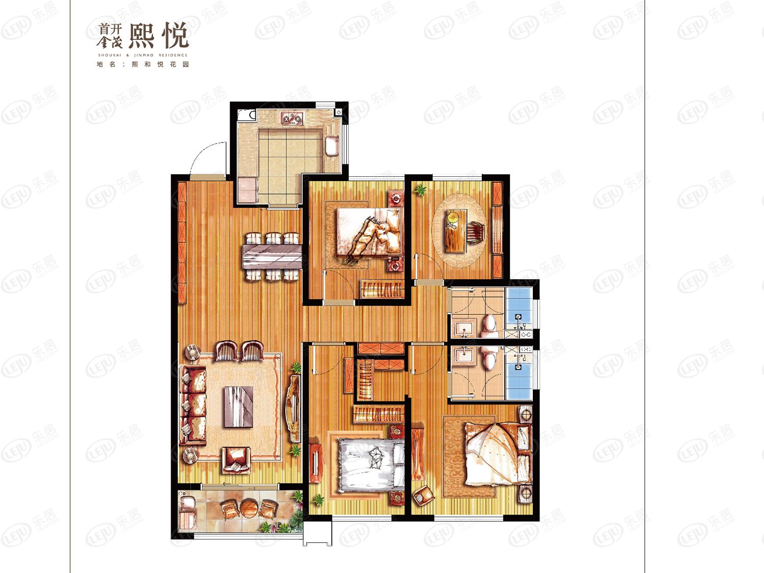 首开金茂熙悦二期d3户型户型图