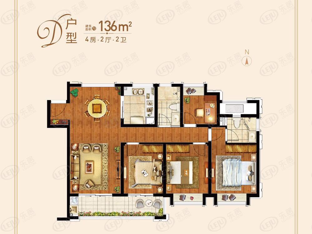 融创运河壹号府d户型户型图