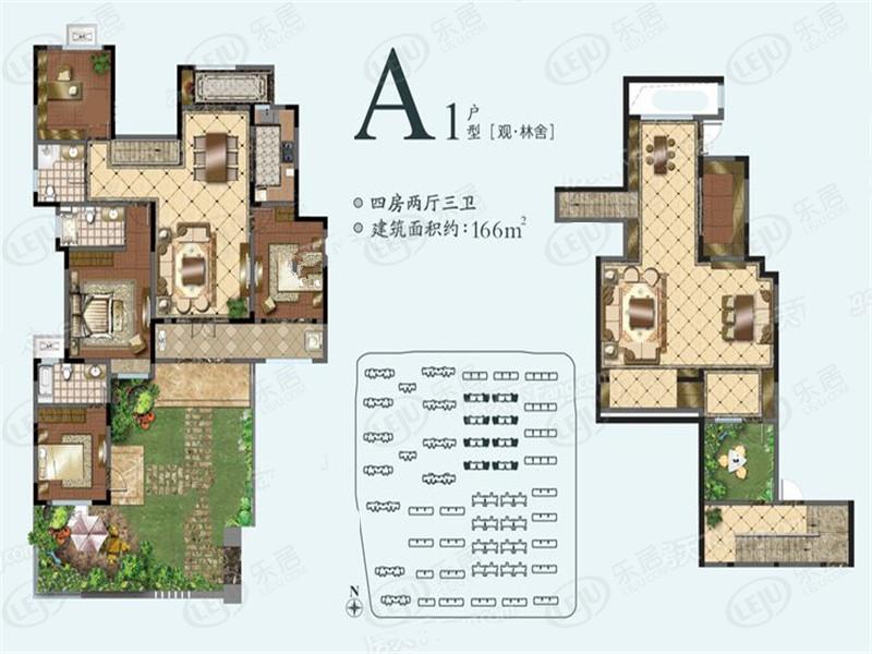 康桥林语镇a1户型户型图