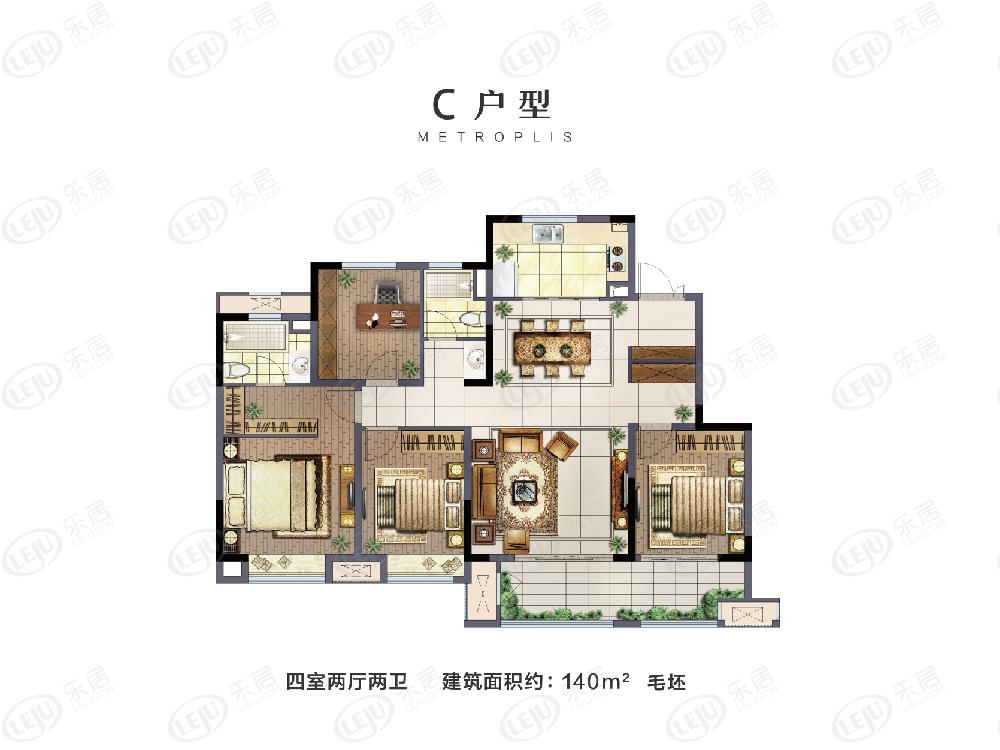 新城悦隽风华c户型户型图