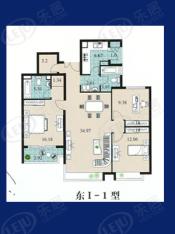 中远两湾城三期房型: 二房;  面积段: 84.45 －118.79 平方米;
户型图