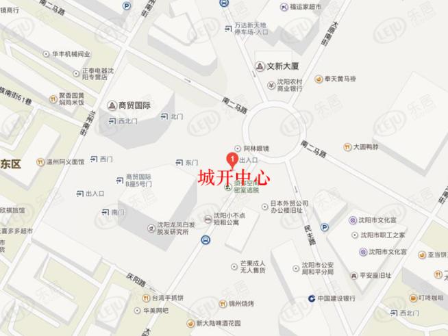 沈阳城开中心位置交通图