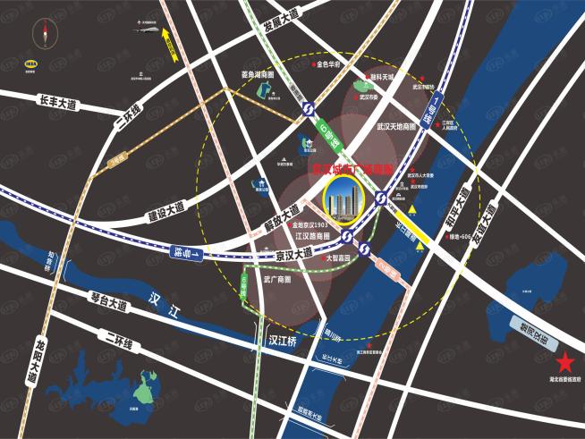 京汉城市广场位置交通图