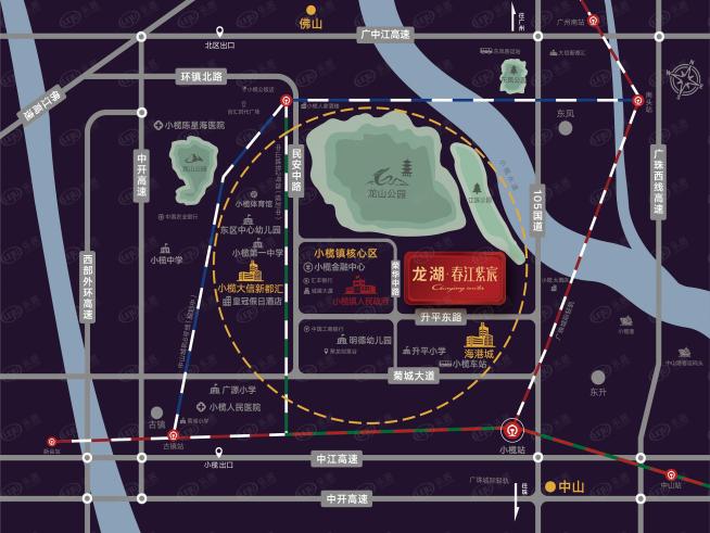 龙湖·春江紫宸位置交通图