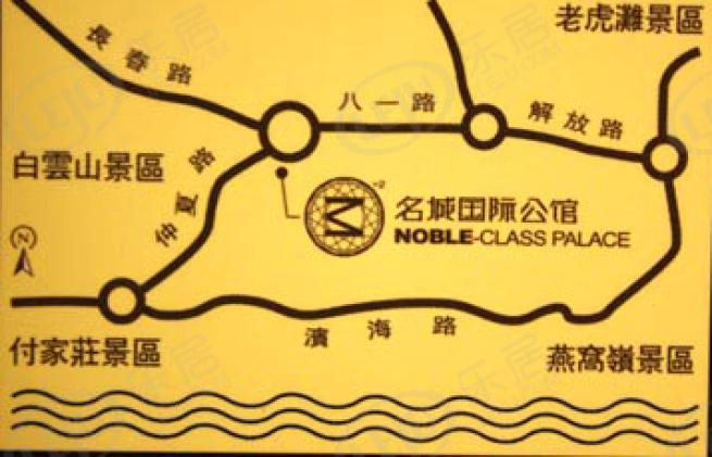 中华名城二期位置交通图