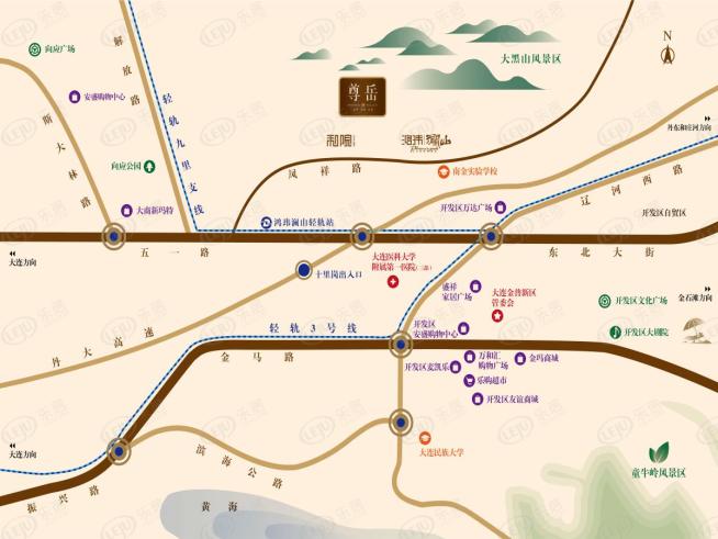 鸿玮澜山三期尊岳位置交通图