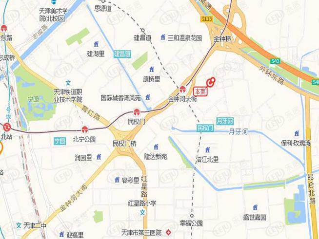 中国铁建公馆189位置交通图