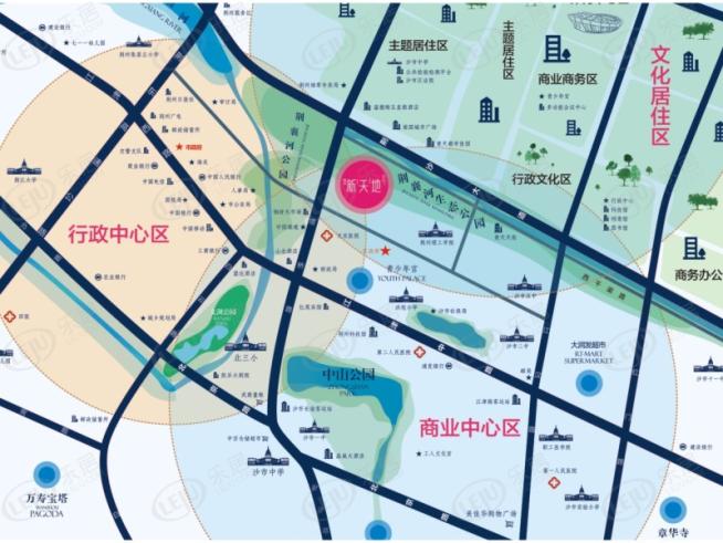 荆州新天地·天玺位置交通图