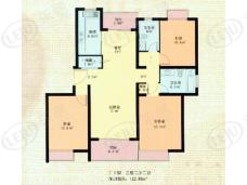 中梅苑二期房型: 三房;  面积段: 122 －134 平方米;
户型图