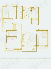 月夏香樟林房型: 四房;  面积段: 145 －145 平方米;
户型图