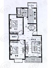 瑞和家园房型: 二房;  面积段: 88.73 －108.48 平方米;户型图