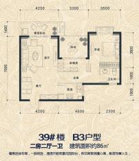 永州书香名邸39# B3户型户型图