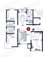 和润家园二期房型: 二房;  面积段: 90 －120 平方米;
户型图